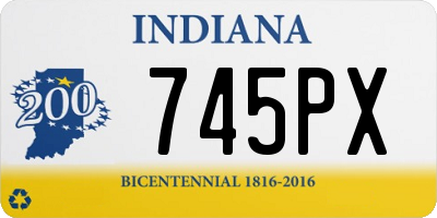 IN license plate 745PX