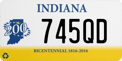 IN license plate 745QD