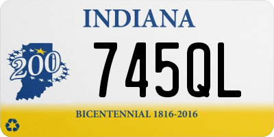 IN license plate 745QL