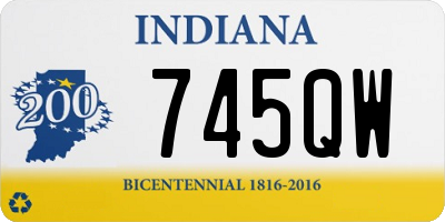 IN license plate 745QW