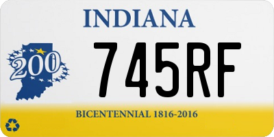 IN license plate 745RF