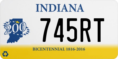 IN license plate 745RT