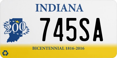 IN license plate 745SA