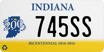 IN license plate 745SS