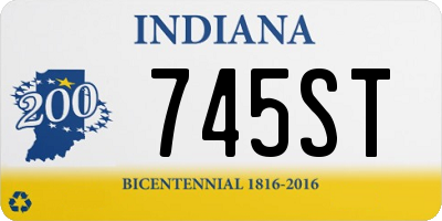 IN license plate 745ST