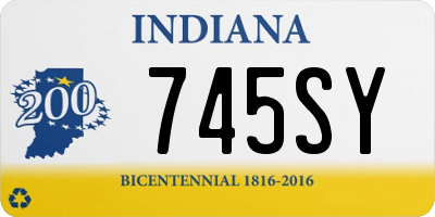 IN license plate 745SY