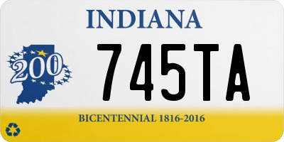 IN license plate 745TA