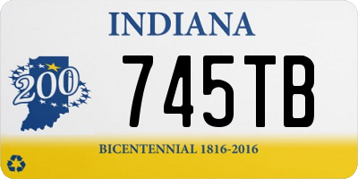 IN license plate 745TB