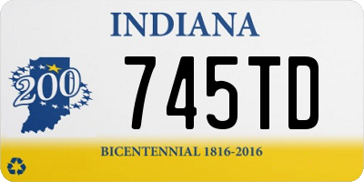 IN license plate 745TD