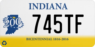 IN license plate 745TF