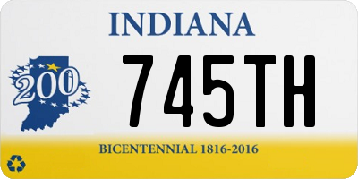 IN license plate 745TH
