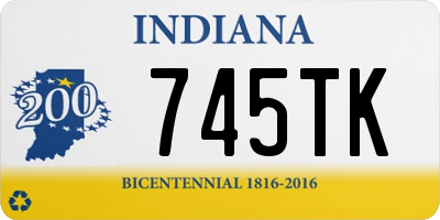 IN license plate 745TK