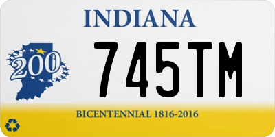 IN license plate 745TM