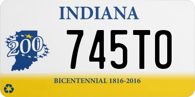 IN license plate 745TO