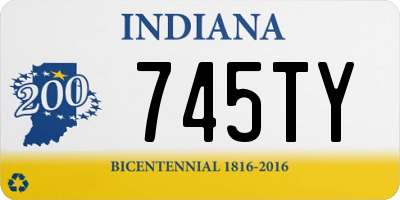 IN license plate 745TY