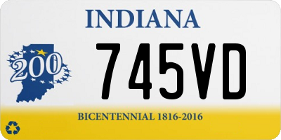 IN license plate 745VD