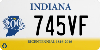 IN license plate 745VF