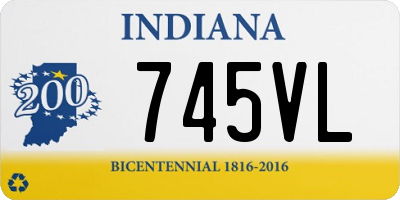 IN license plate 745VL