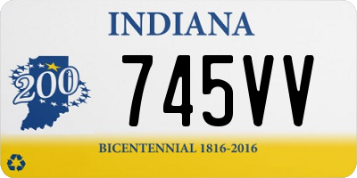 IN license plate 745VV