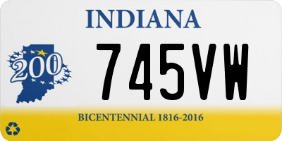 IN license plate 745VW