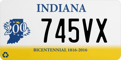 IN license plate 745VX