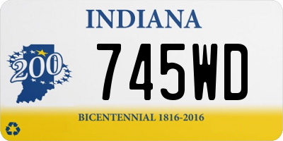 IN license plate 745WD