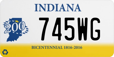 IN license plate 745WG