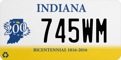 IN license plate 745WM
