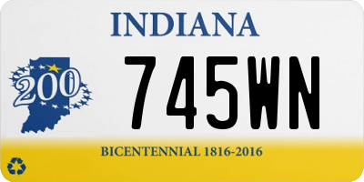 IN license plate 745WN