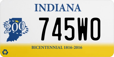IN license plate 745WO