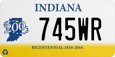 IN license plate 745WR