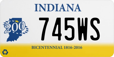 IN license plate 745WS
