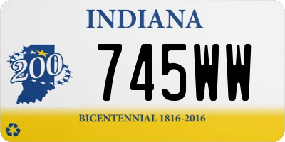 IN license plate 745WW