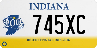 IN license plate 745XC