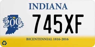 IN license plate 745XF