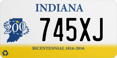 IN license plate 745XJ