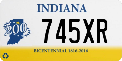 IN license plate 745XR