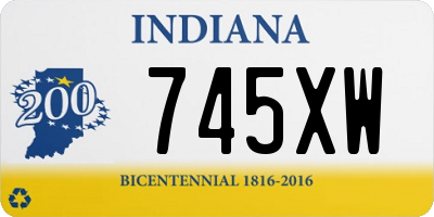 IN license plate 745XW