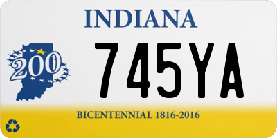 IN license plate 745YA