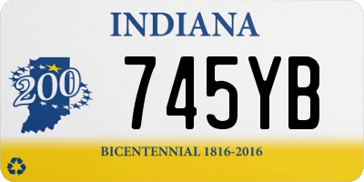 IN license plate 745YB