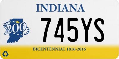 IN license plate 745YS