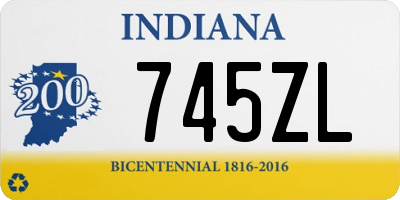 IN license plate 745ZL