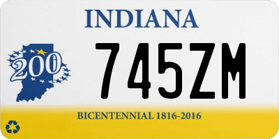 IN license plate 745ZM