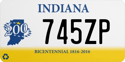IN license plate 745ZP