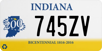 IN license plate 745ZV