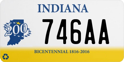 IN license plate 746AA