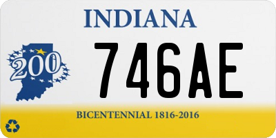 IN license plate 746AE