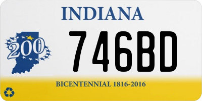 IN license plate 746BD