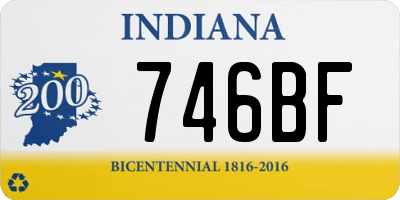 IN license plate 746BF