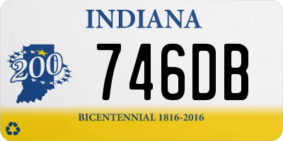 IN license plate 746DB